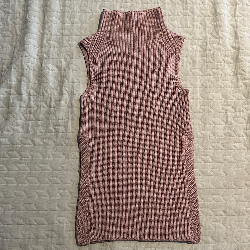 Wilfred Pink Sleeveless Turtleneck Sweater